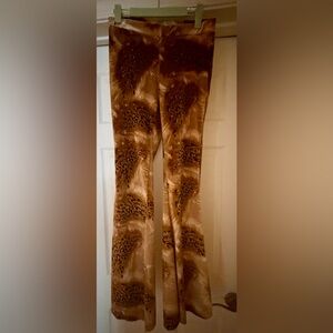 Spell Velvet Leopard Flare Leggings Pants